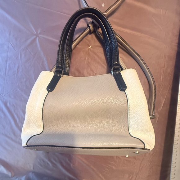 Kate Spade Jackson Medium Triple Compartment Satchel Gray Optic White Black - Picture 10 of 12